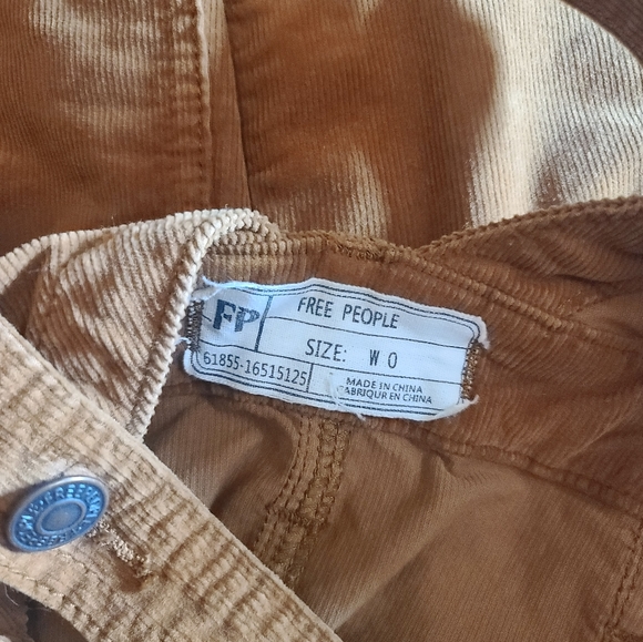 🌼🌼 Free People Brown Corduroy Jumper sz 0 - Picture 8 of 9